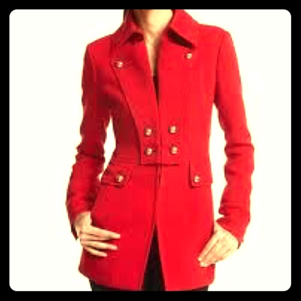 WHBM Red Peacoat
